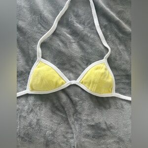 La SENZA Yellow and White Bikini Top